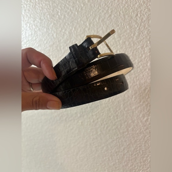 Calvin Klein Black Italian Calfskin
Alligator Leather Belt - Size small - Picture 2 of 4